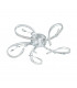 Vallemare Led 5 Lamp Integrated Led Semi Flush Light Chrome