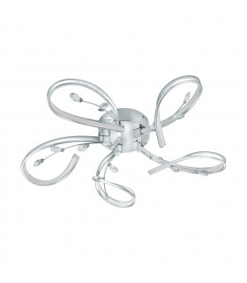 Vallemare Led 5 Lamp Integrated Led Semi Flush Light Chrome