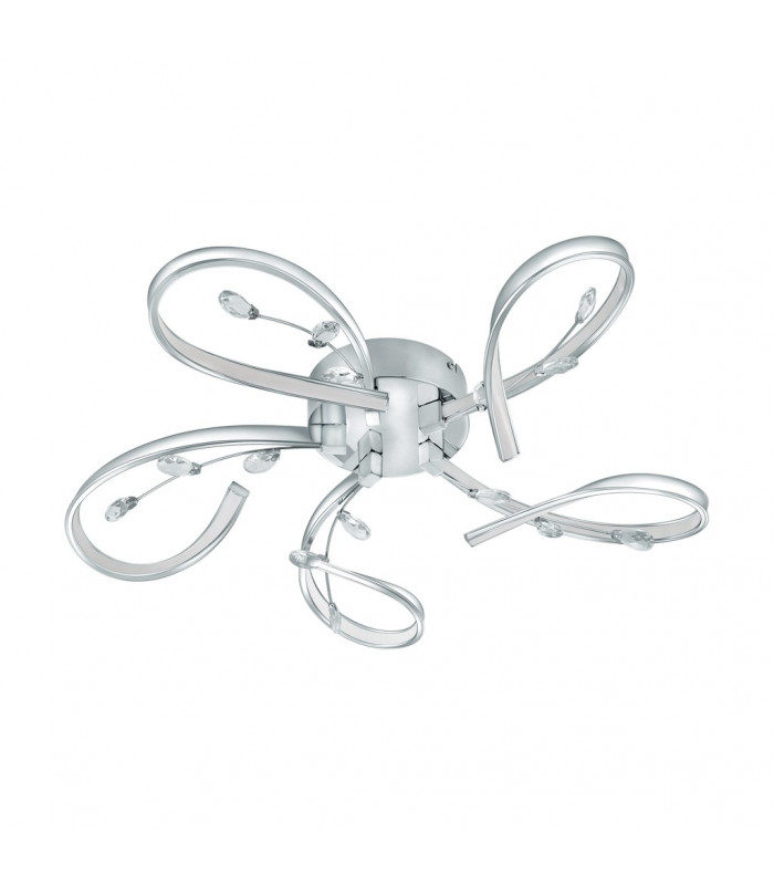 Vallemare Led 5 Lamp Integrated Led Semi Flush Light Chrome