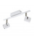 Vergiano 2 Lamp Twin Spotlight White Satin Nickel 3 Step Dimming