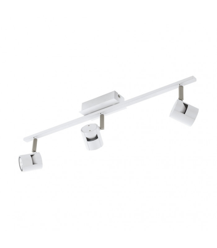 Vergiano 3 Lamp Spotlight Bar White Satin Nickel 3 Step Dimming