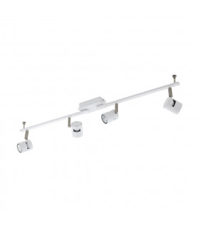 Vergiano 4 Lamp Spotlight Bar White Satin Nickel 3 Step Dimming