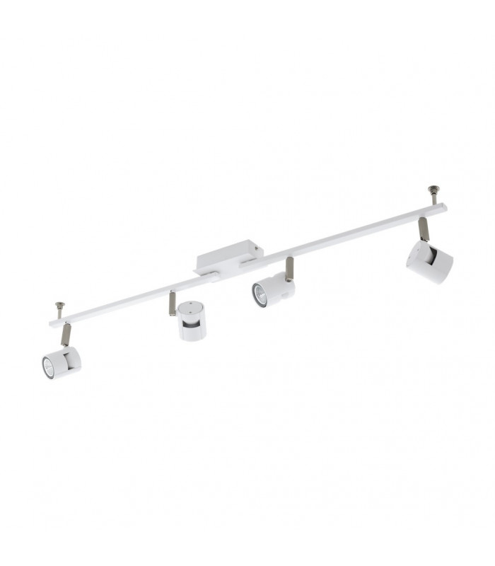 Vergiano 4 Lamp Spotlight Bar White Satin Nickel 3 Step Dimming