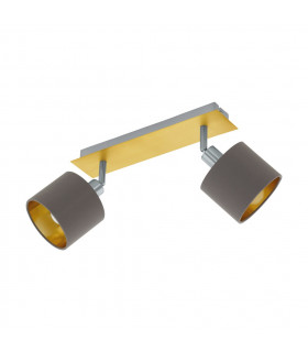 Valbiano 2 Lamp Twin Spotlight Brushed Brass Satin Nickel