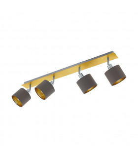 Valbiano 4 Lamp Spotlight Bar Brushed Brass Satin Nickel-1