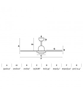 Large Ceiling Fan Without Light White - 2
