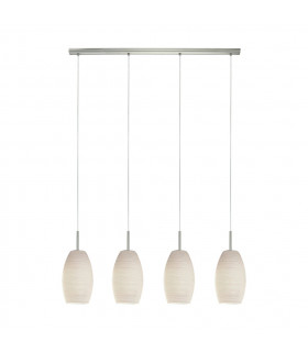 Batista 4 Lamp Straight Bar Pendant Ceiling Light Satin Nickel-1