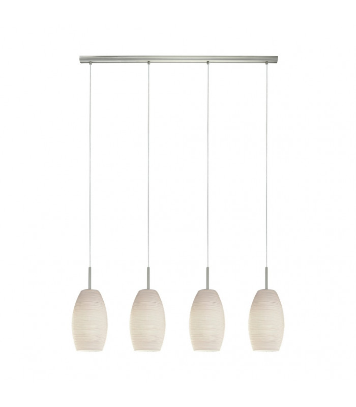 Batista 4 Lamp Straight Bar Pendant Ceiling Light Satin Nickel-1