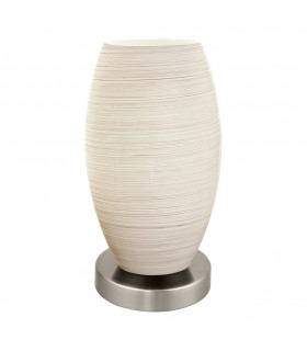Batista Cylindrical Table Lamp Satin Nickel