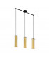 Pinto 3 Lamp Straight Bar Pendant Ceiling Light Black