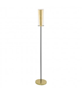 Pinto Uplighter Floor Lamp Black Gold