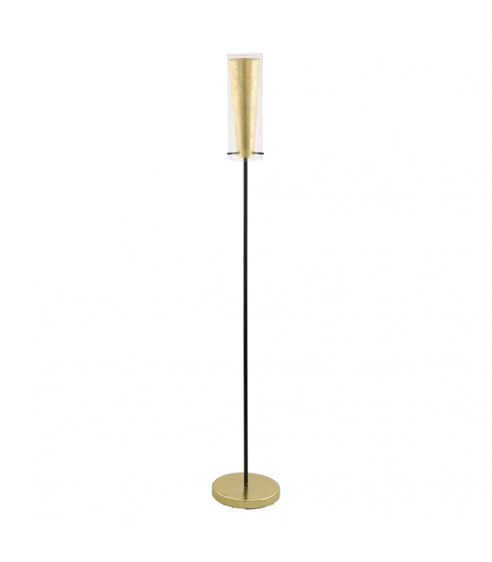 Pinto Uplighter Floor Lamp Black Gold