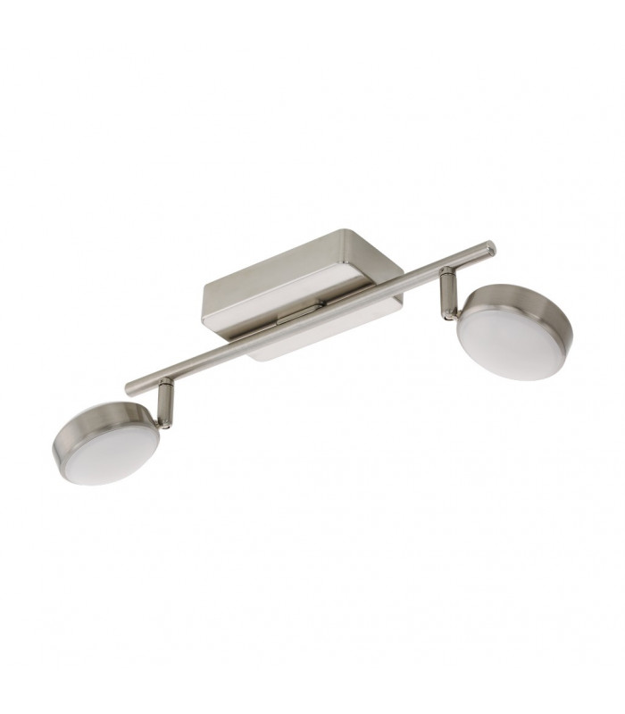 Corropoli Led 2 Lamp Twin Spotlight Satin Nickel Remote + APP Control BLE CCT RGB