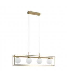 Vallaspra 4 Lamp Straight Bar Pendant Ceiling Light Champagne