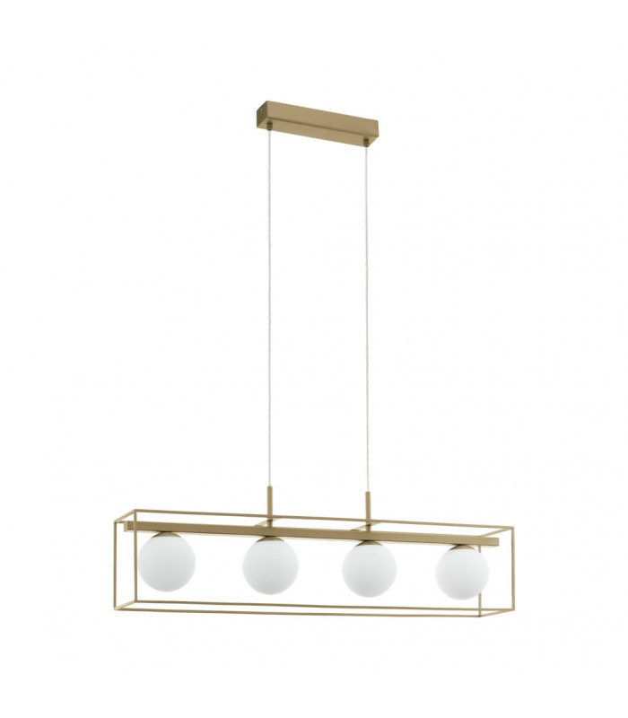 Vallaspra 4 Lamp Straight Bar Pendant Ceiling Light Champagne