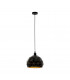 Roccaforte Dome Pendant Ceiling Light Black Gold