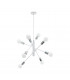 Gradoli 8 Lamp Multi Arm Pendant Ceiling Light White Chrome-1