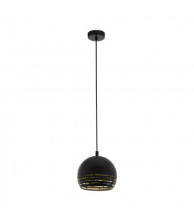 Camastra Dome Pendant Ceiling Light Black Gold-1