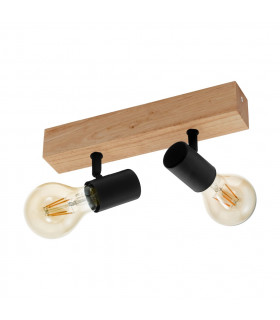 Townshend 2 Lamp Twin Spotlight Brown Black-1