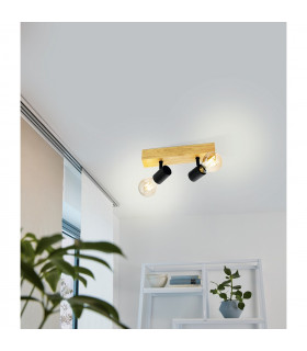 Townshend 2 Lamp Twin Spotlight Brown Black-2