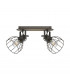Sambatello 2 Lamp Twin Spotlight Brown Silver