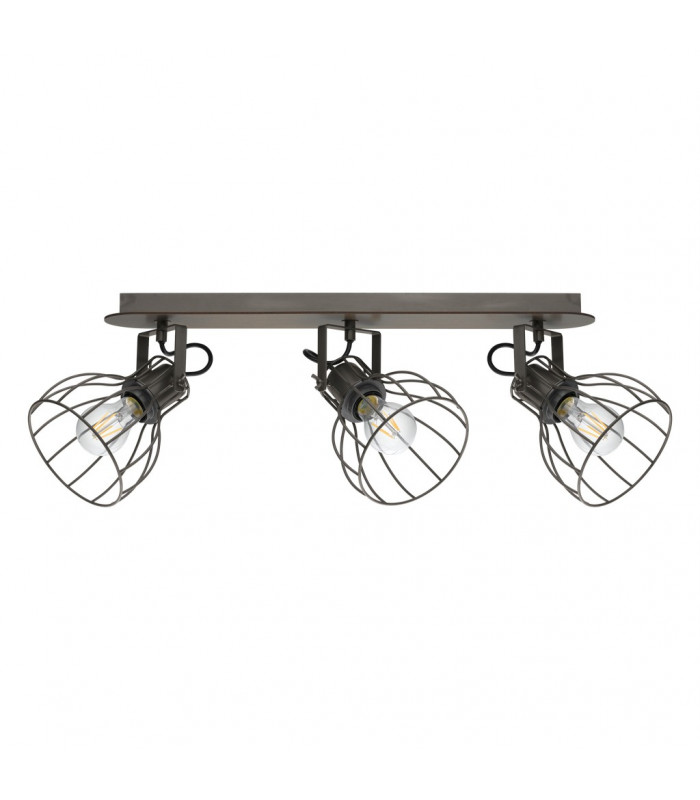 Sambatello 3 Lamp Spotlight Bar Brown Silver-1