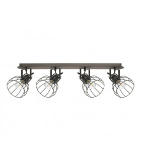 Sambatello 4 Lamp Spotlight Bar Brown Silver