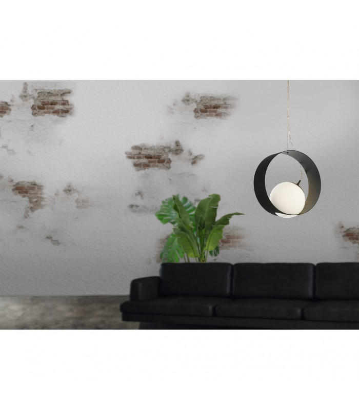 Camargo Globe Pendant Ceiling Light Black-2