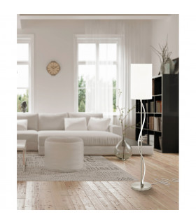 Espartal Floor Lamp With Shade Satin Nickel Aluminium-2