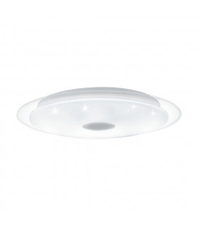Lanciano Led Decorative Flush Ceiling Light White Transparent CCT Remote Control Included