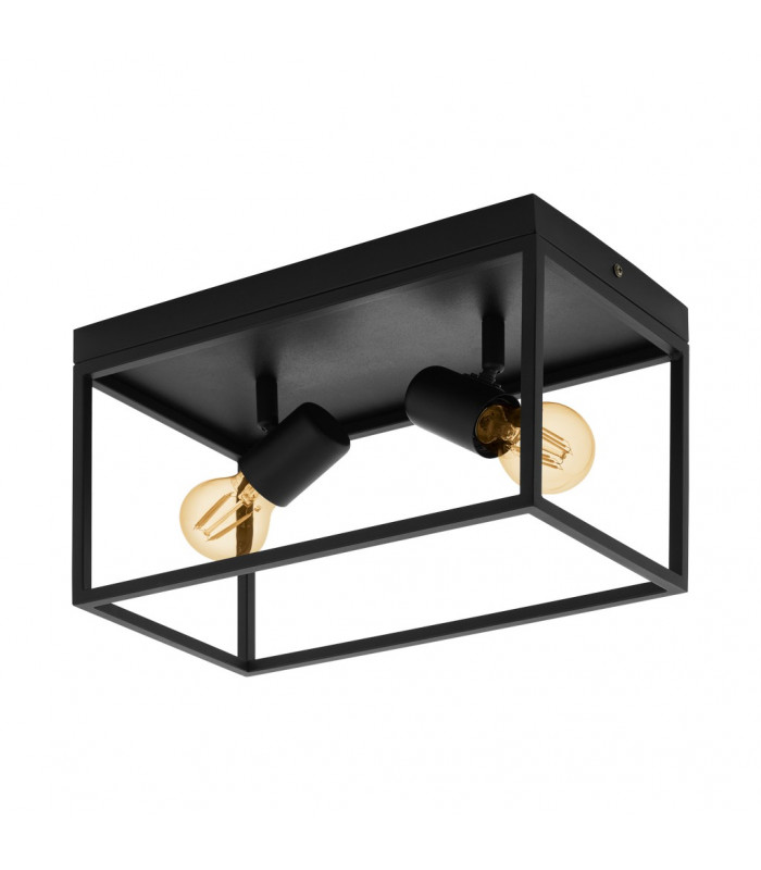Silentina 2 Lamp Semi Flush Light Black