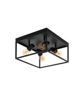 Silentina 4 Lamp Semi Flush Light Black