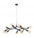 Bocadella 12 Lamp Multi Arm Pendant Ceiling Light Black-1