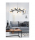 Bocadella 12 Lamp Multi Arm Pendant Ceiling Light Black-2