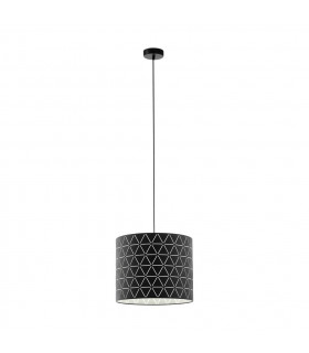 Ramon Cylindrical Pendant Ceiling Light Black-1