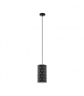 Ramon Cylindrical Pendant Ceiling Light Black