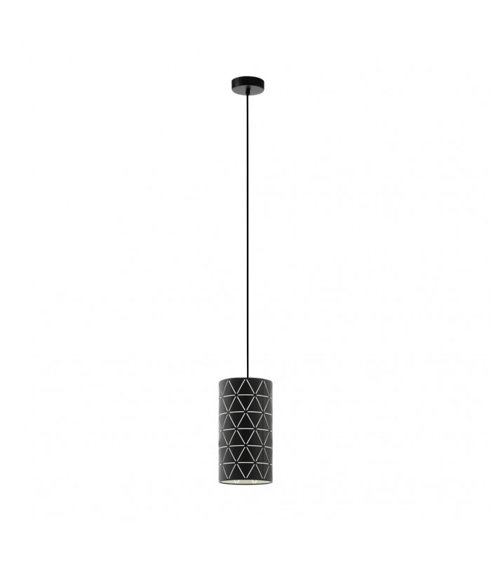 Ramon Cylindrical Pendant Ceiling Light Black