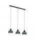 Beleser 3 Lamp Straight Bar Pendant Ceiling Light Black-1