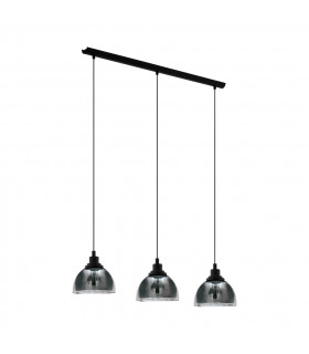 Beleser 3 Lamp Straight Bar Pendant Ceiling Light Black-1