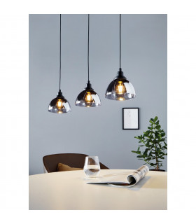 Beleser 3 Lamp Straight Bar Pendant Ceiling Light Black-2