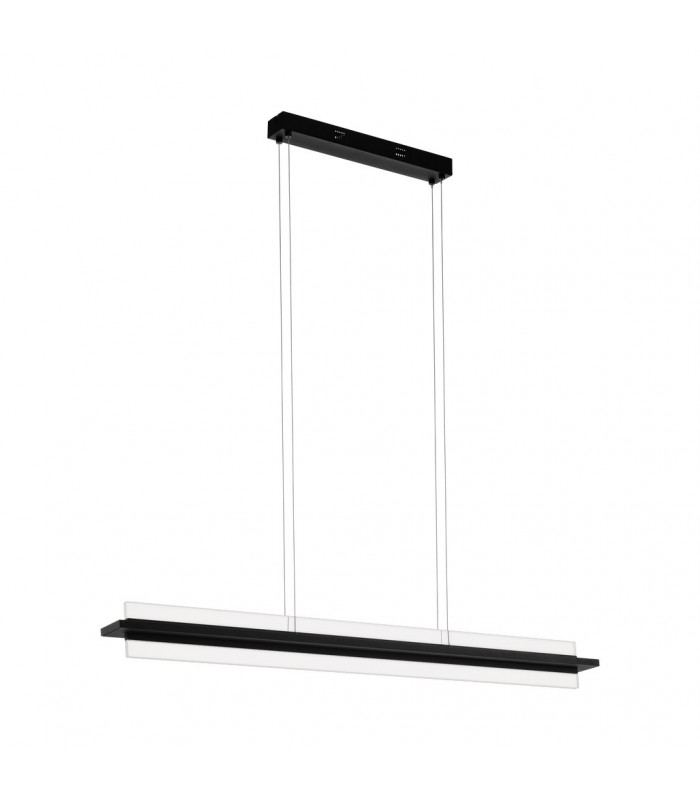 Spadafora Led 2 Lamp Integrated Pendant Ceiling Light Black