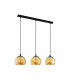 Albaraccin 3 Lamp Straight Bar Pendant Ceiling Light Black-1