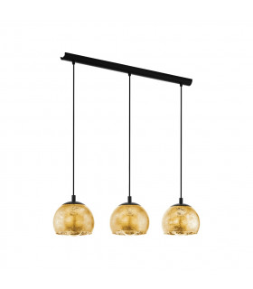 Albaraccin 3 Lamp Straight Bar Pendant Ceiling Light Black-1