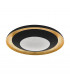 Canicosa Integrated LED Semi Flush Light Black Gold CCT Remote Control Included