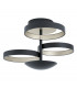 Gromola Integrated LED Semi Flush Light Black Champagne