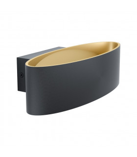 Maccacari Led Up & Down Wall Light Black Gold
