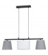 Almeida 3 Lamp Straight Bar Pendant Ceiling Light Black