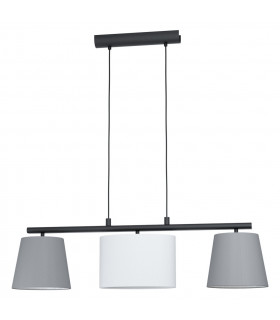 Almeida 3 Lamp Straight Bar Pendant Ceiling Light Black