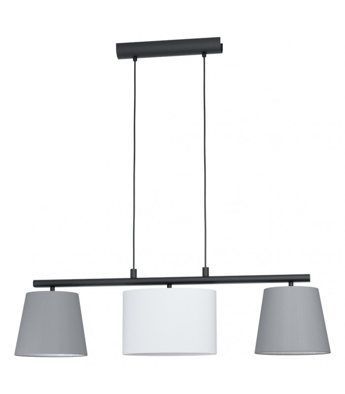 Almeida 3 Lamp Straight Bar Pendant Ceiling Light Black
