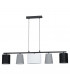 Almeida 5 Lamp Straight Bar Pendant Ceiling Light Black